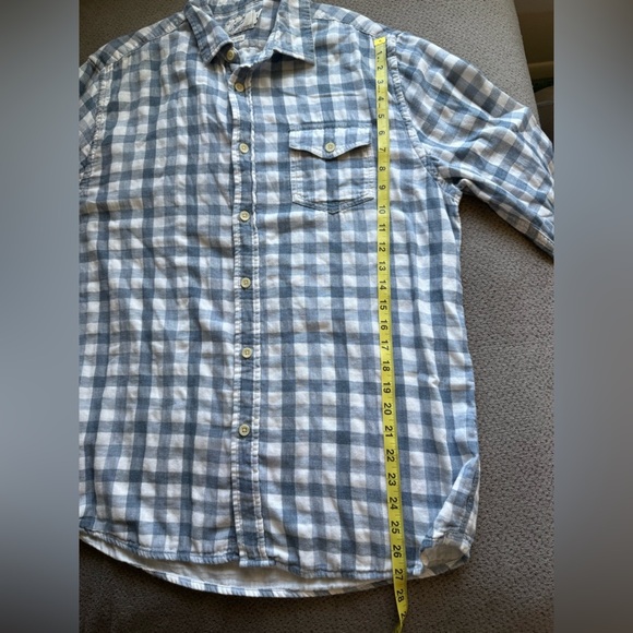 Grayers Men's Plaid Button Down Shirt Blue and white Size XL 100% Cotton - Picture 5 of 6